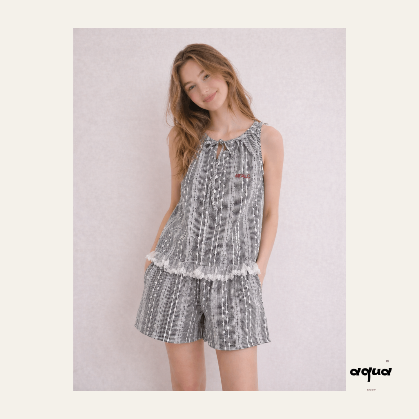 Pajamas Set & Pet Vest - ‘Blackberry Lace’