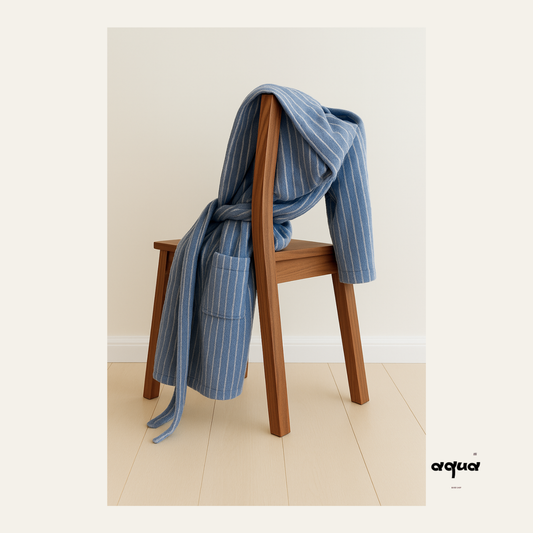Bathrobe - Striped Hooded