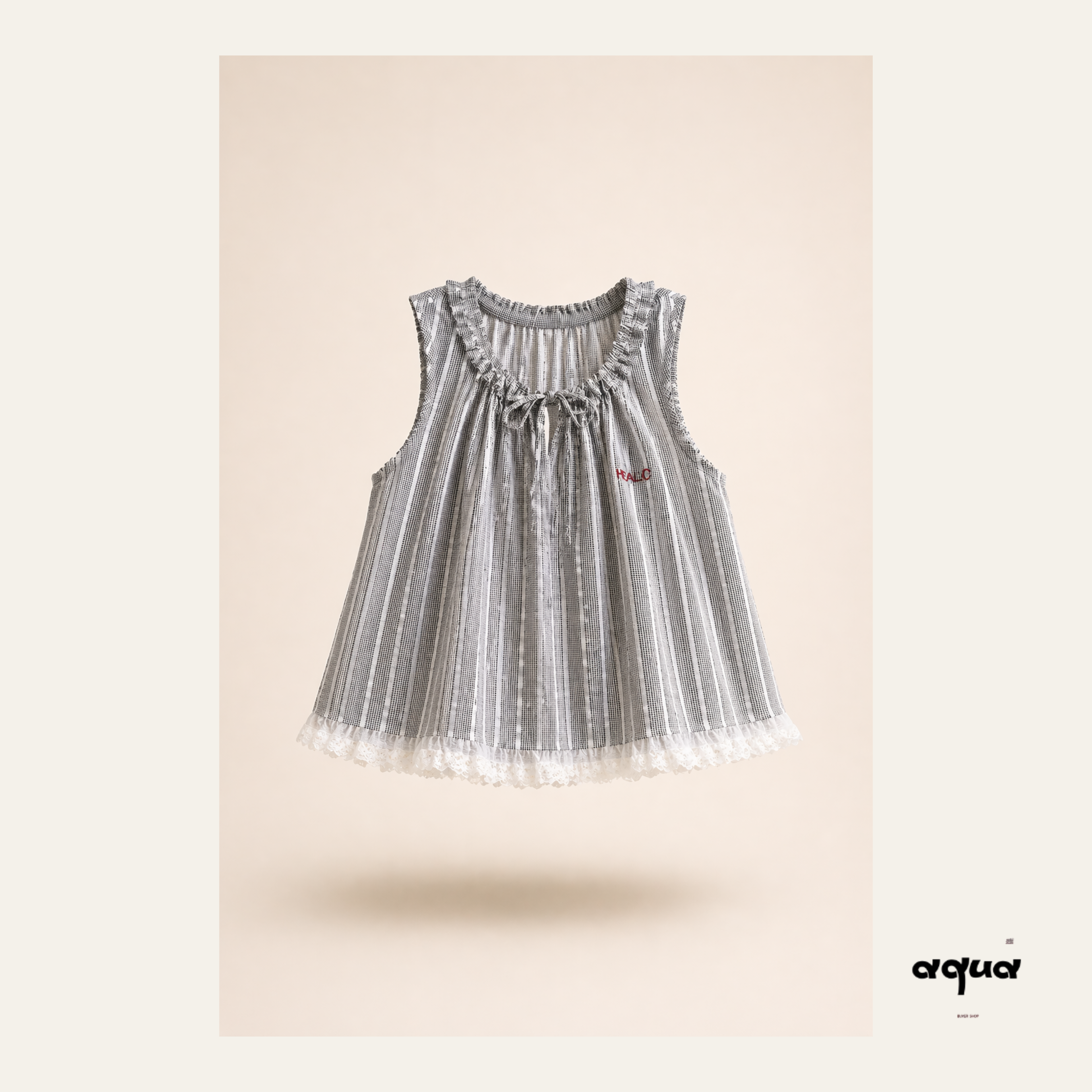 Gingham & Lace Matching Set