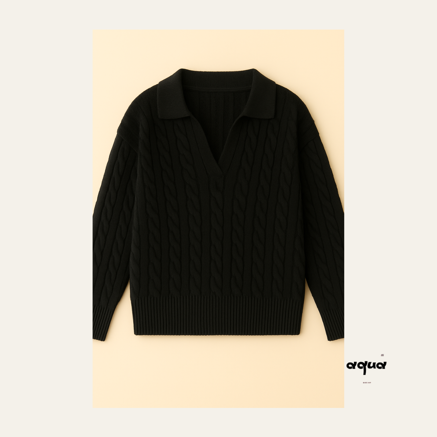 Pajamas Set - Cable-knit Sweater