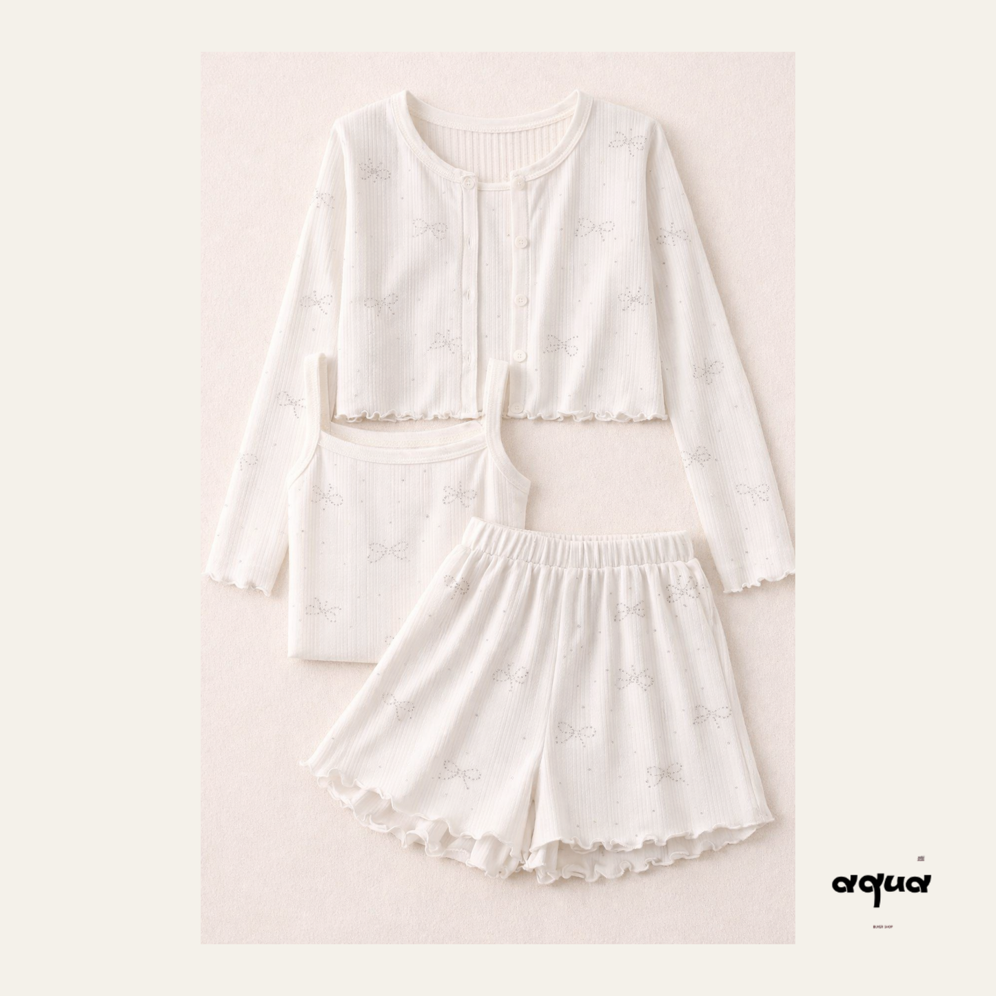 Pajamas Set & Pet Vest - ‘Butterfly Reverie’