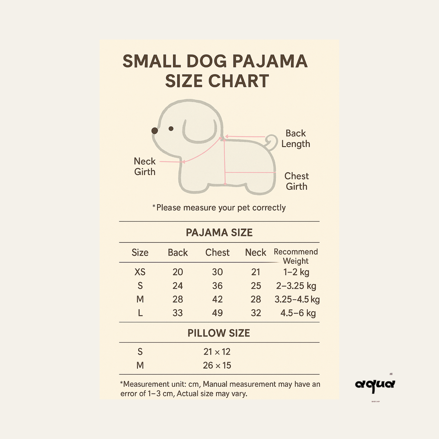 Pajamas Set & pups clothing and bedding - ’Cake Baker‘