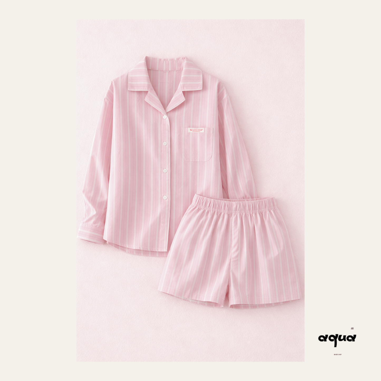 Pajamas Set & Pet Vest - ‘Sakura Soda’