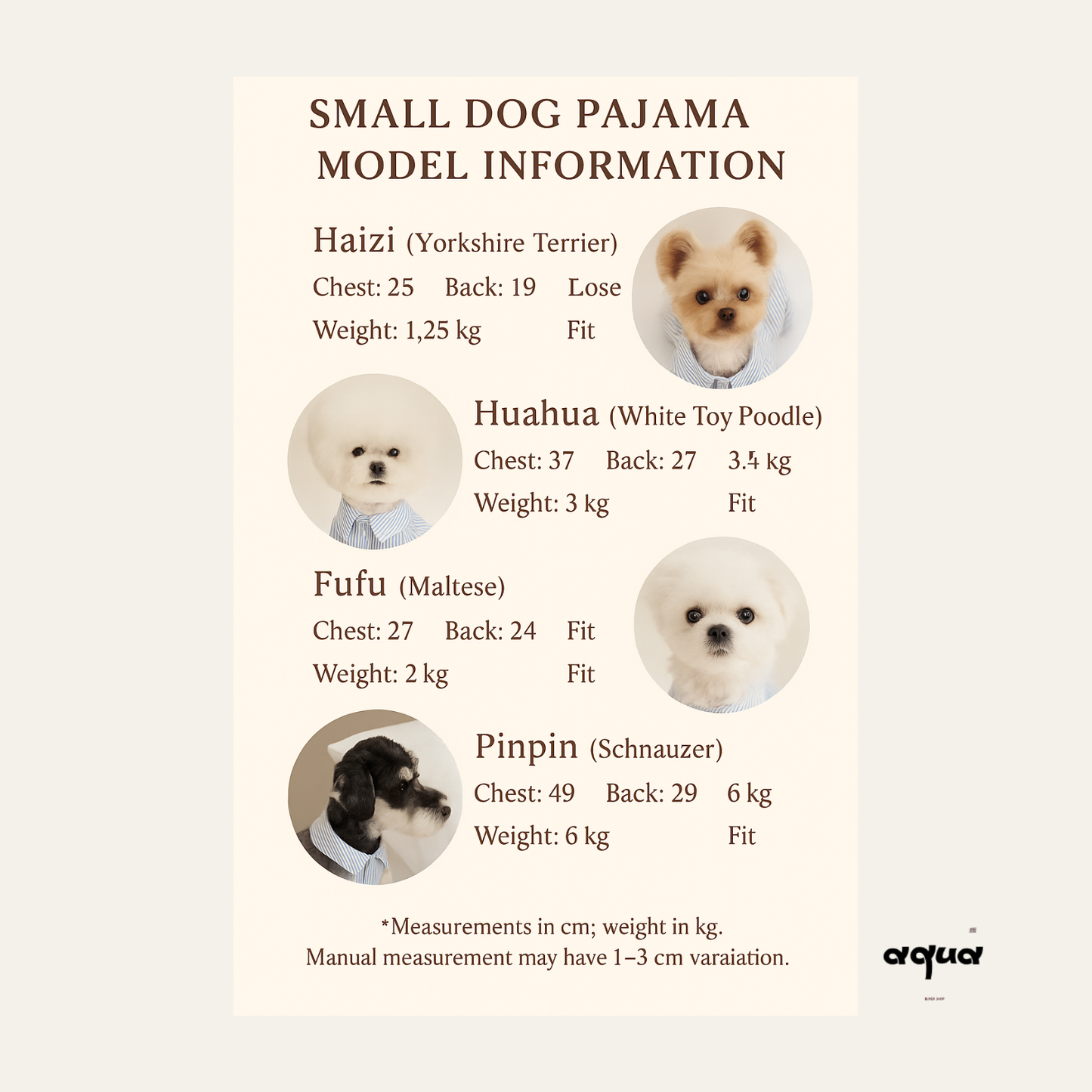 Pajamas Set & pups clothing and bedding - ’Cake Baker‘