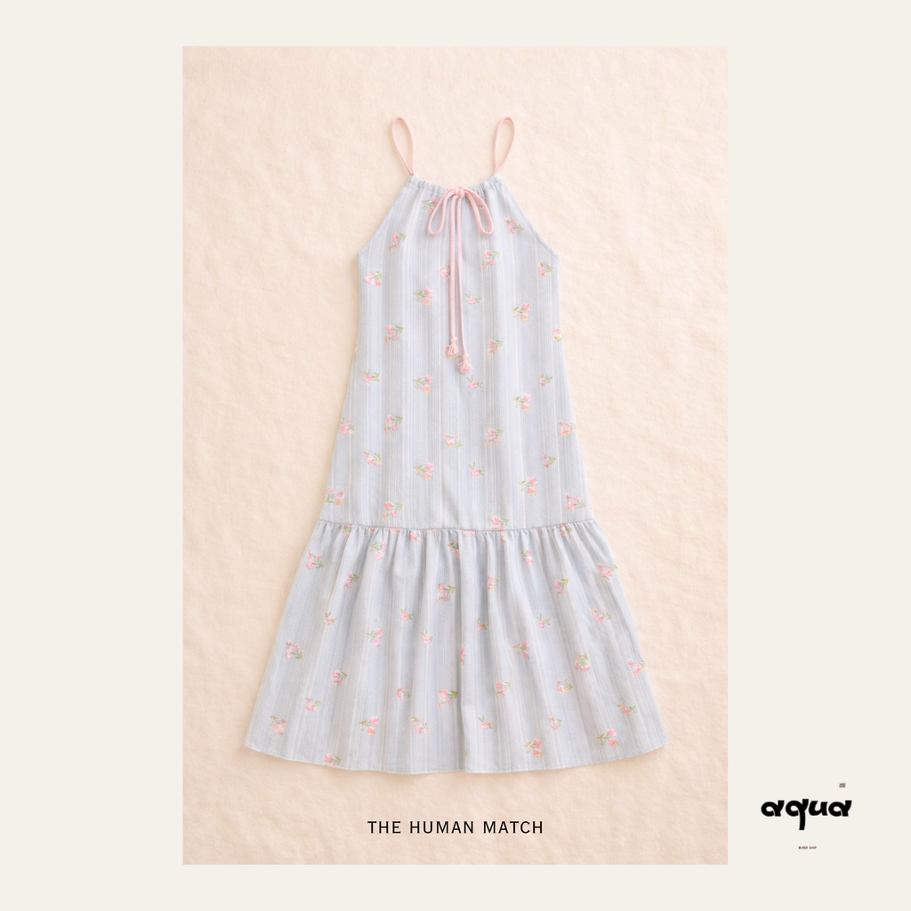 Embroidered Dress Matching Set