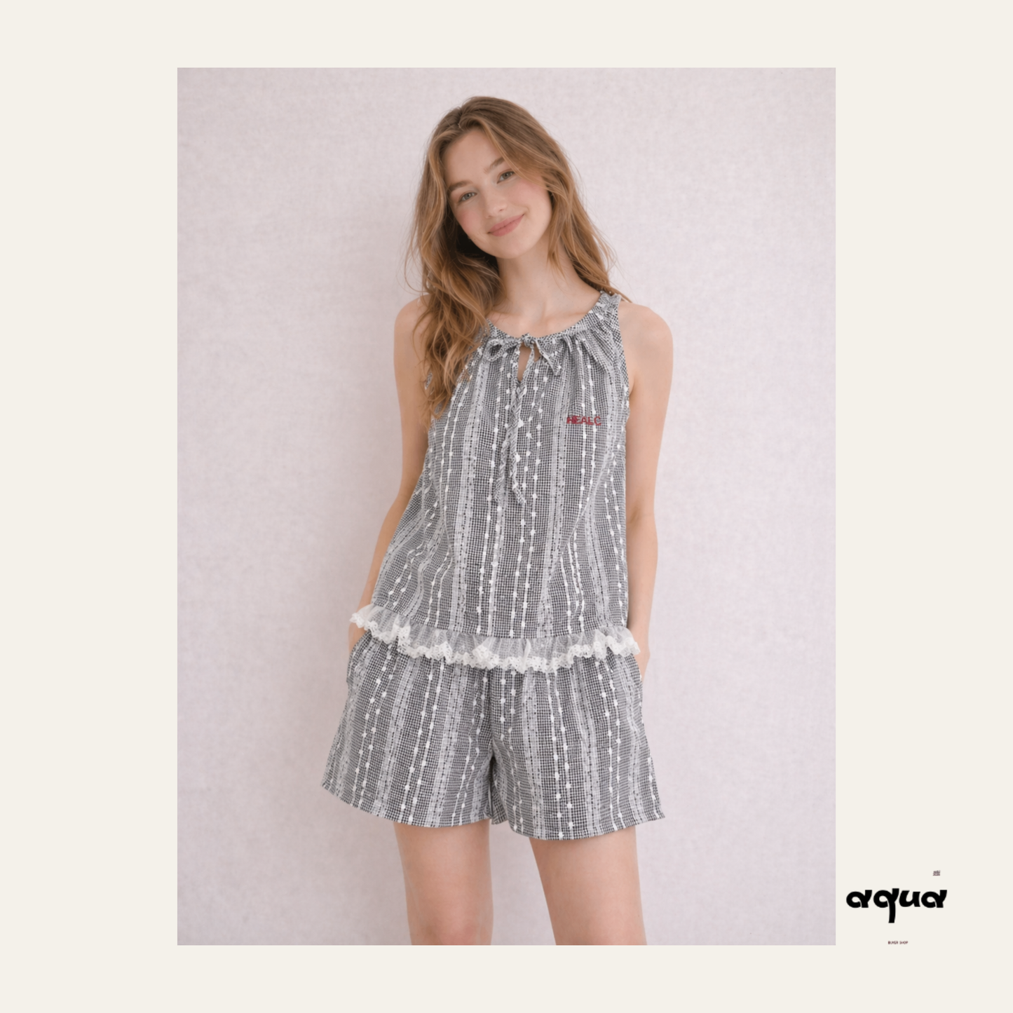 Pajamas Set & Pet Vest - ‘Blackberry Lace’