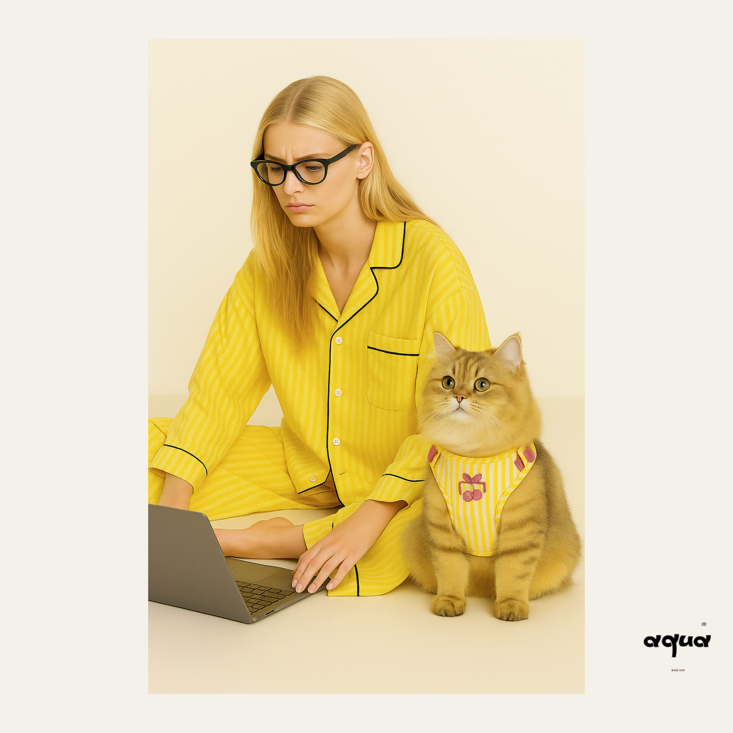 Pajamas Set & Pet Vest - ‘Star&Cherry Picker’