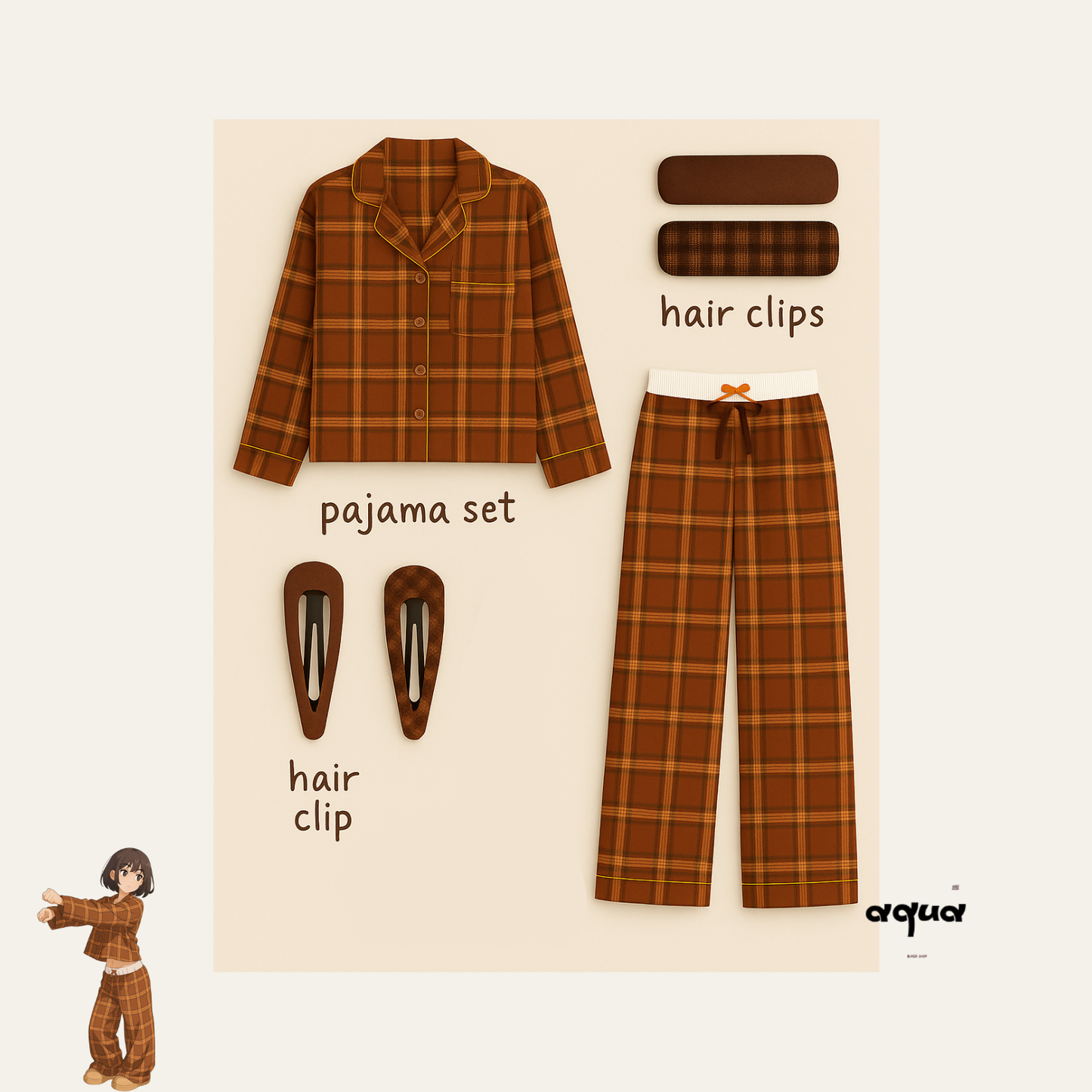 Pajamas Set - Checkered