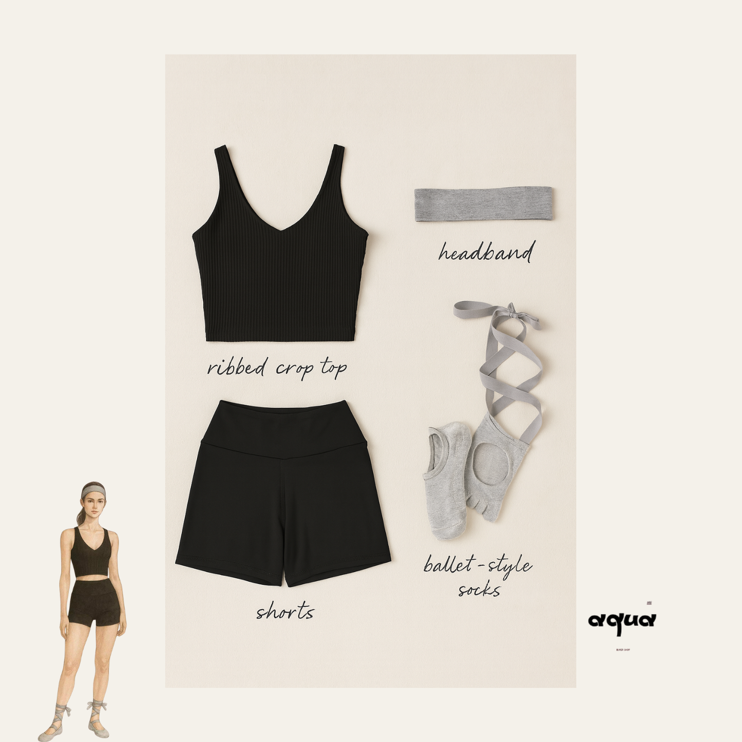 Pilates outfit - Ballet Style