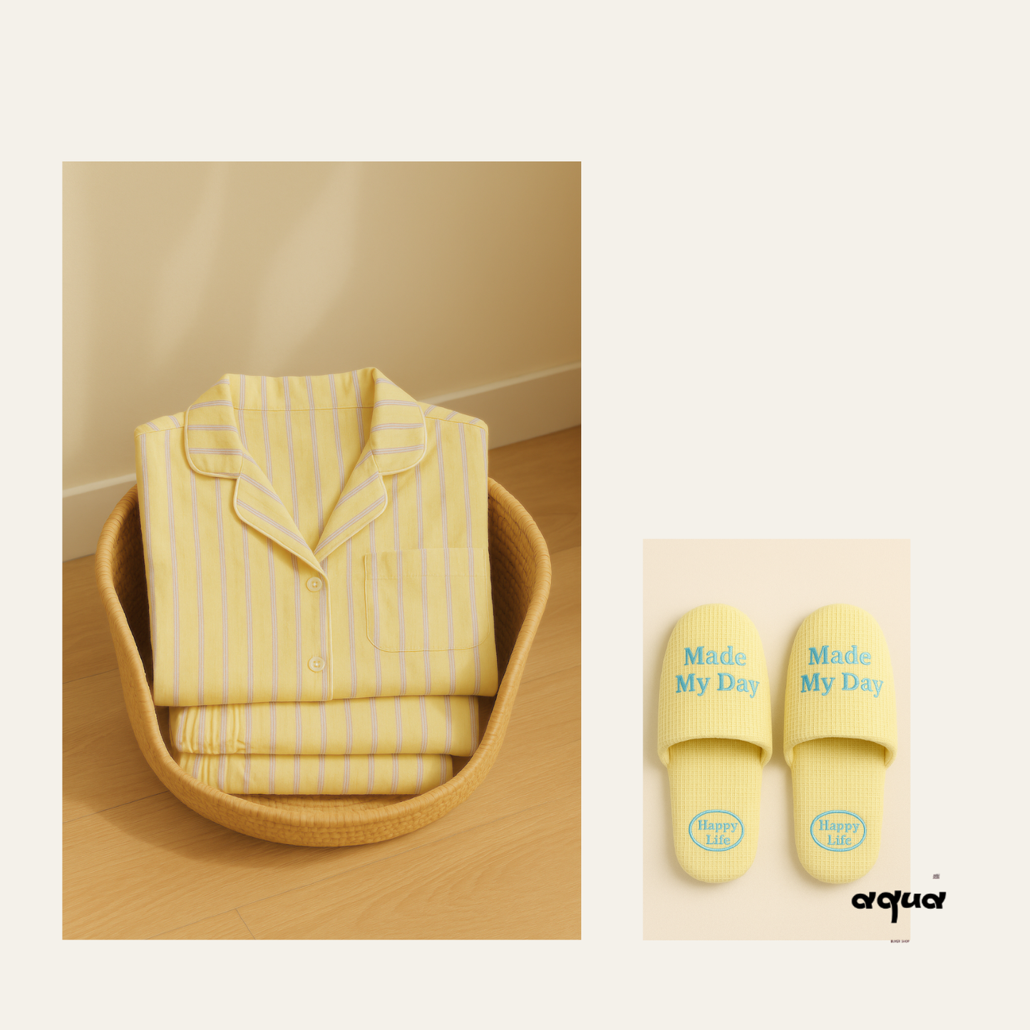 Pajama Set - Color-blocking Stripes