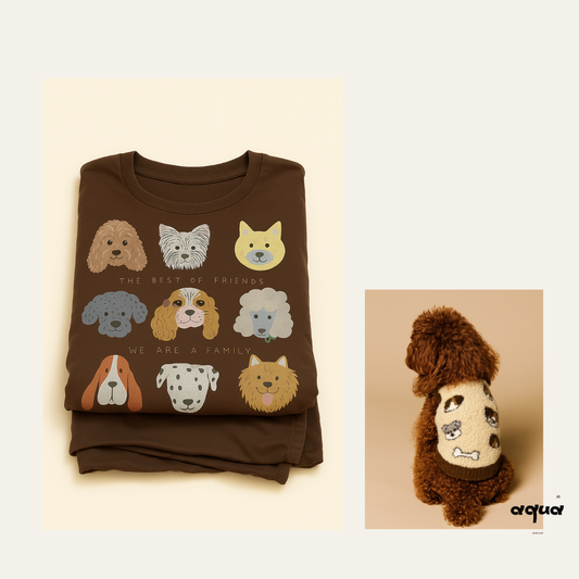 Pajamas Set & Pet Vest - ‘Family Pic’