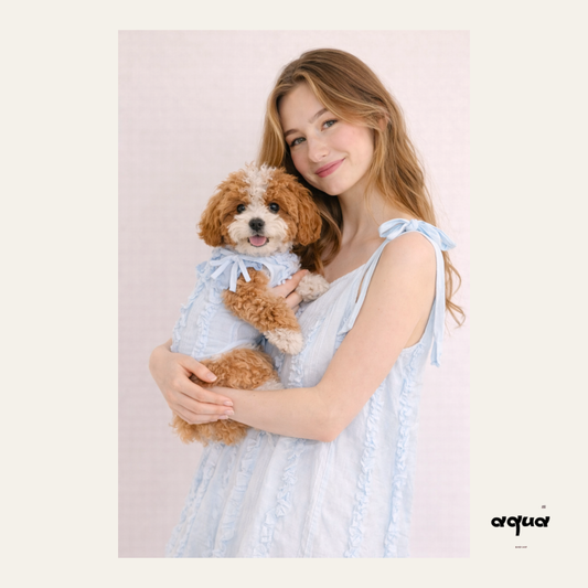 Pajamas Set & Pet Vest - ‘Sky Chime’