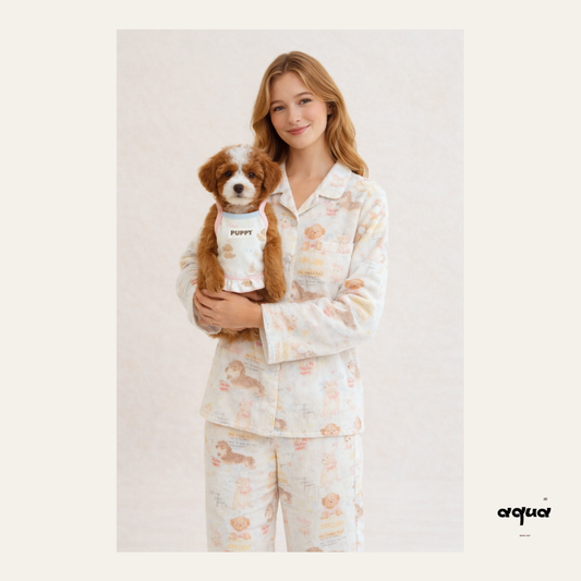 Pajamas Set & pups clothing and bedding - ’Oil Painter‘
