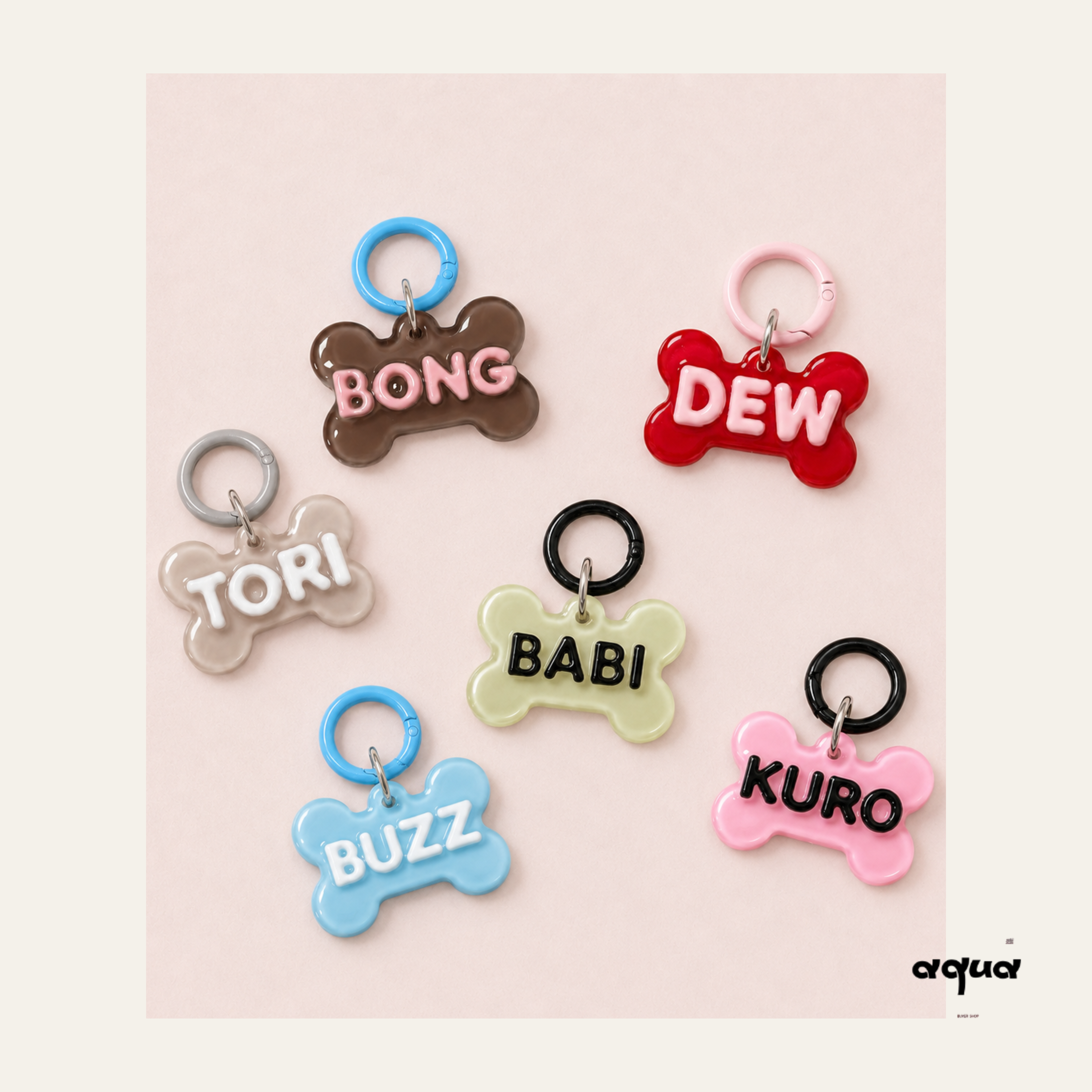 Custom 3D Bubble Pet Name Tag