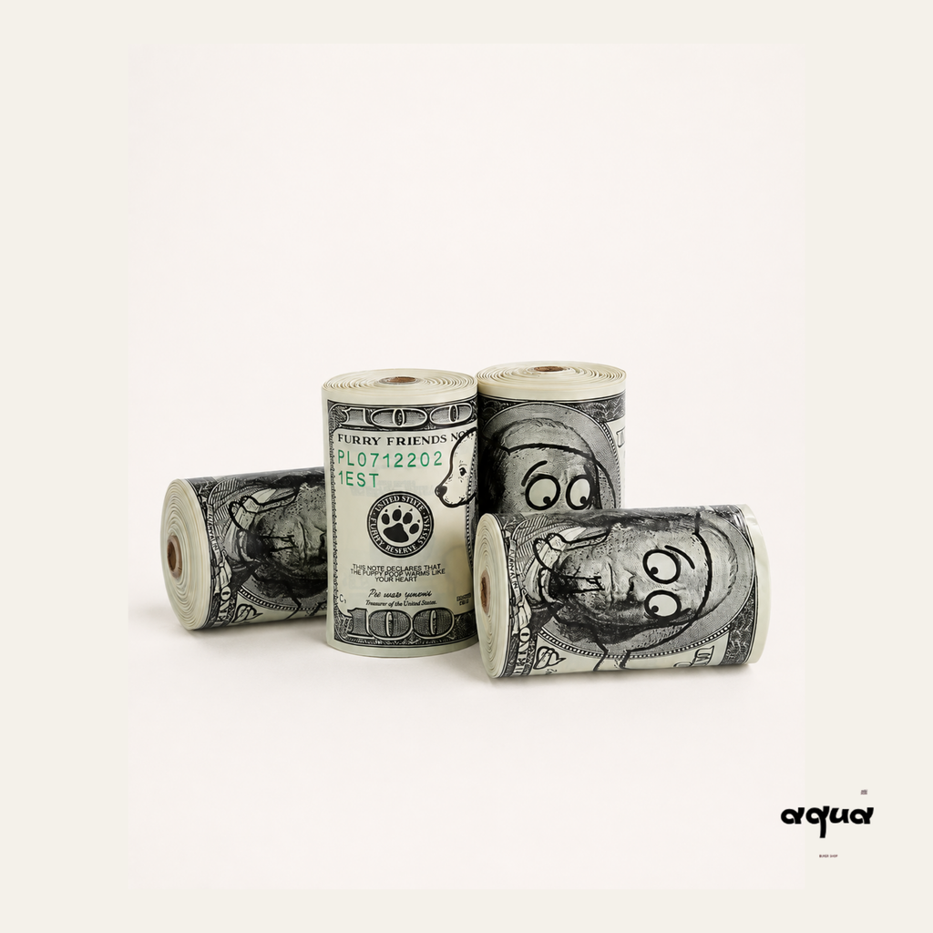 Dollar Print Poop Bag 16 rolls