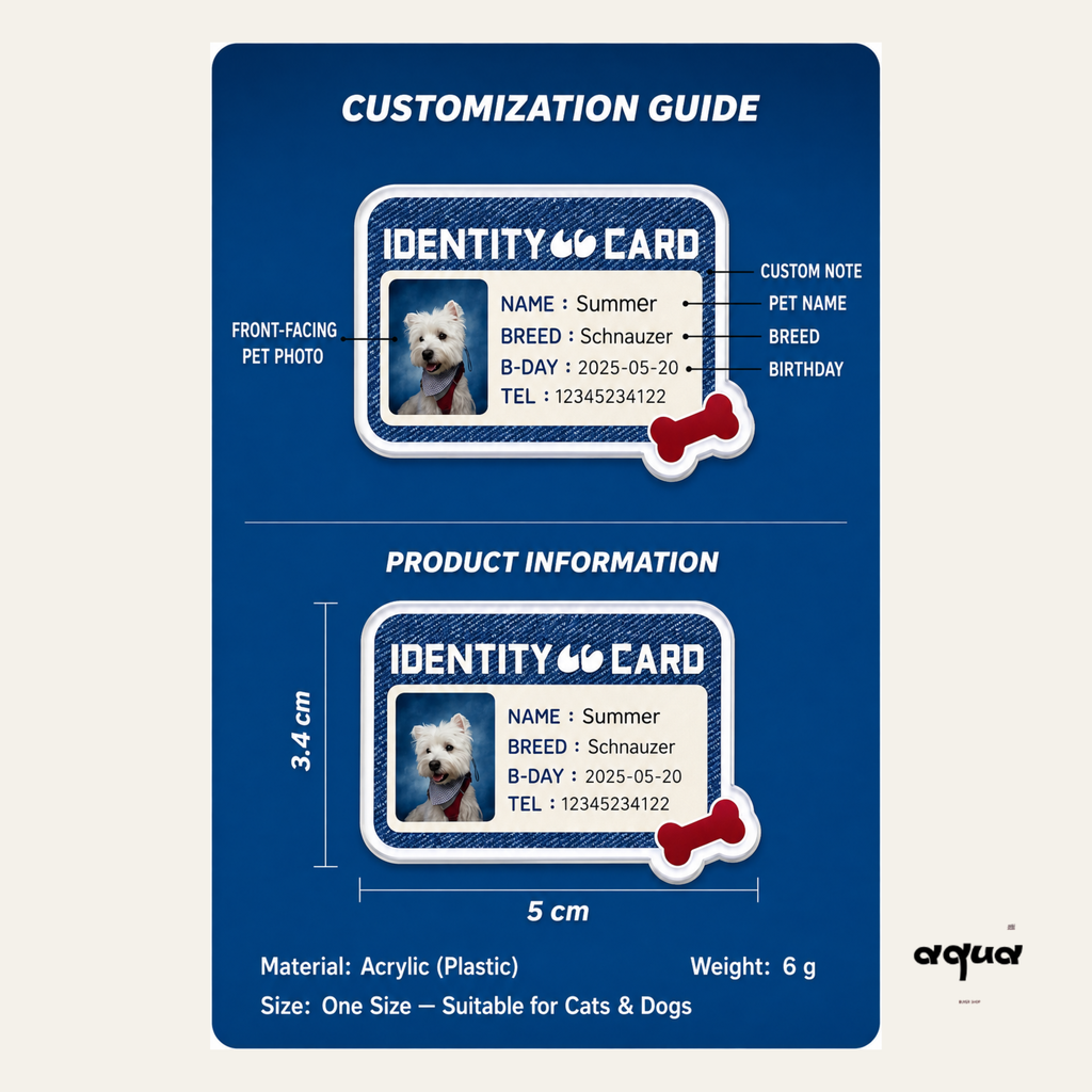 Customized Pet ID Tag with Photo