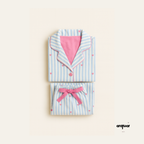 Striped Heart-print Matching Set
