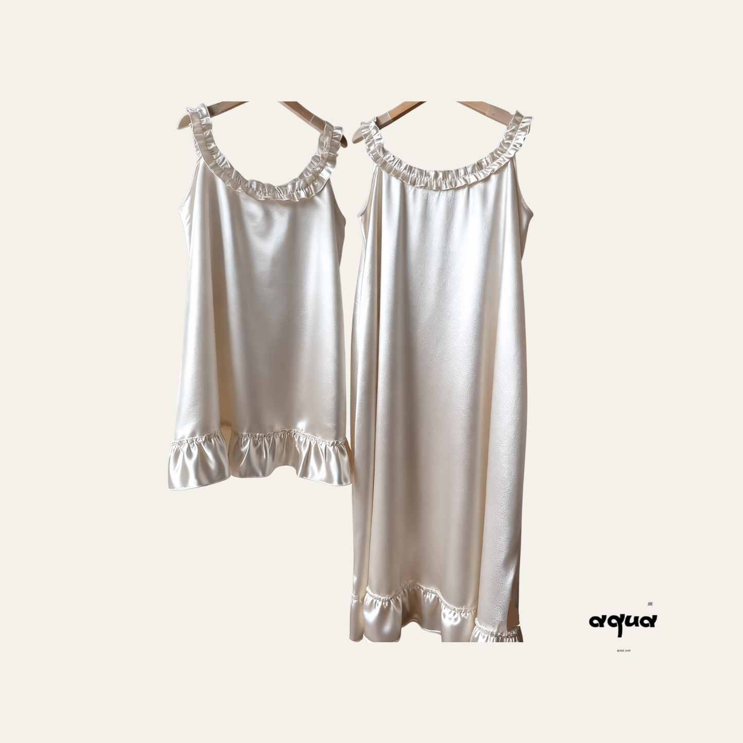 Pajamas Set - Low Neck Nightdress