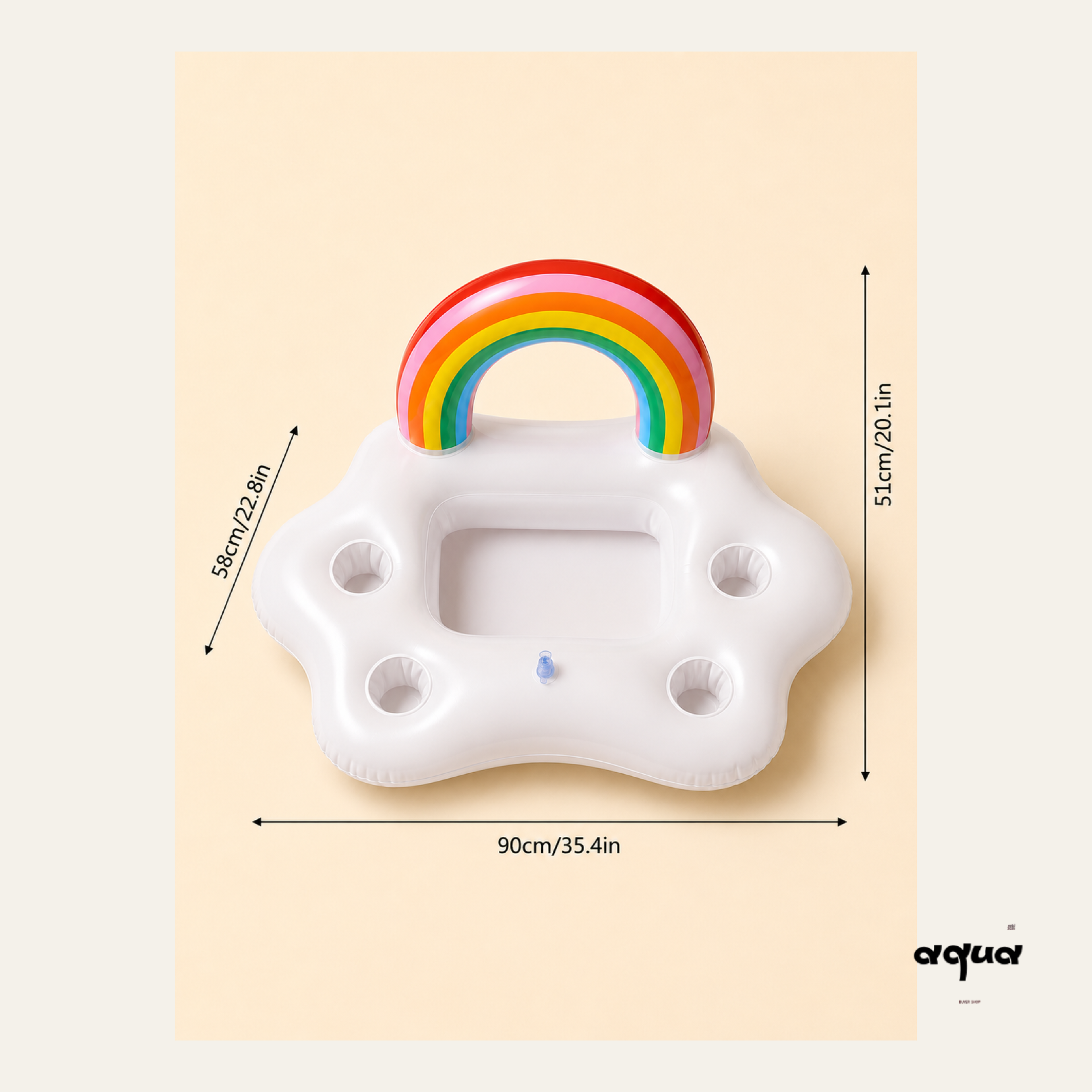 Rainbow Pet Pool Float