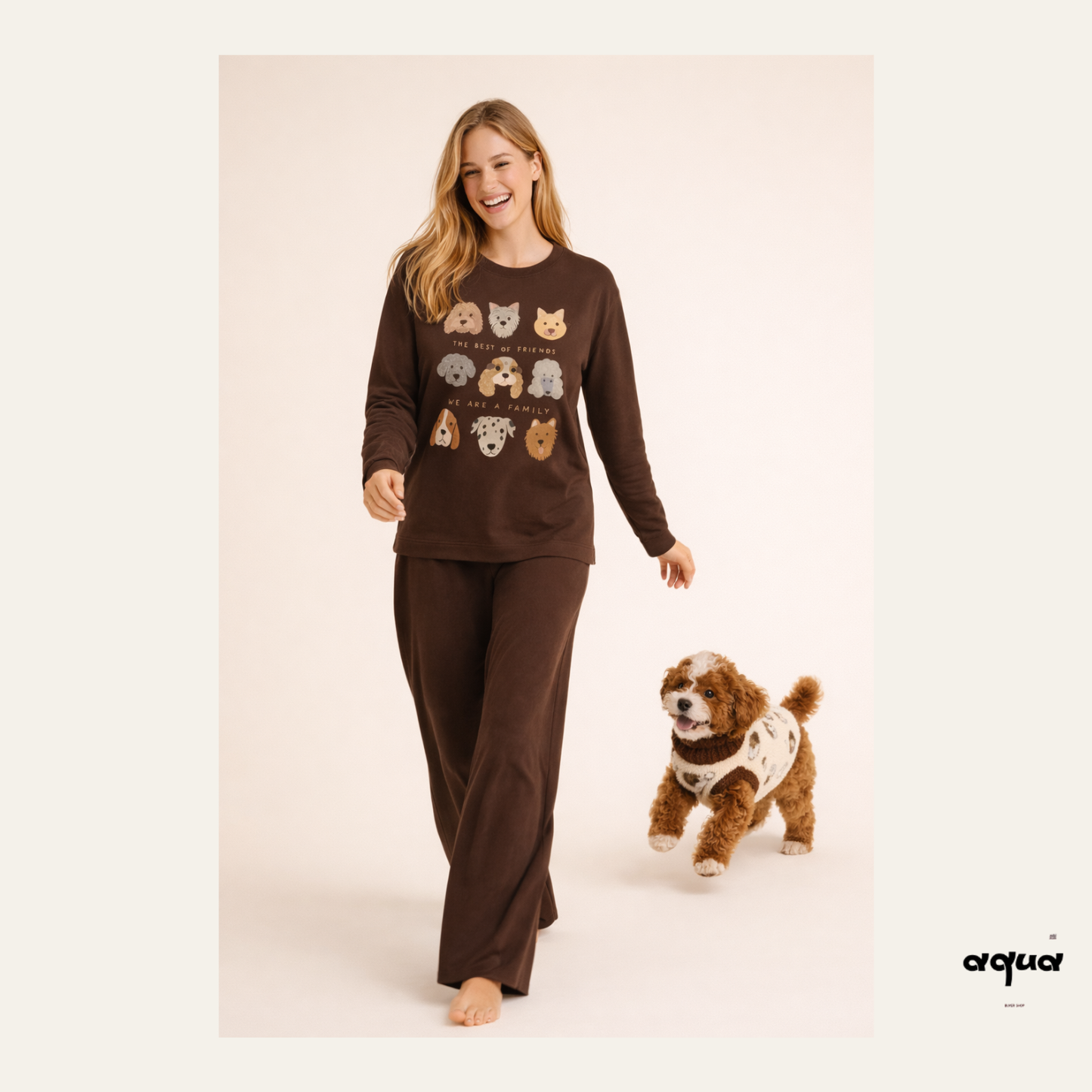 Pajamas Set & Pet Vest - ‘Family Pic’