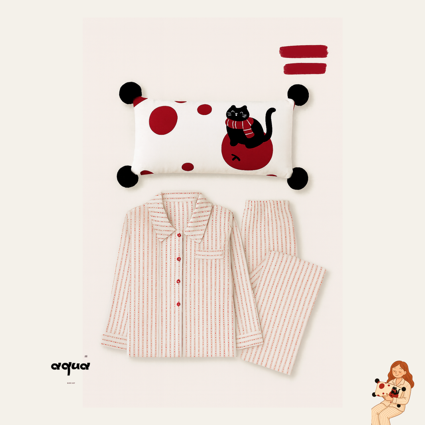 Pajamas Set - Narrow Stripes