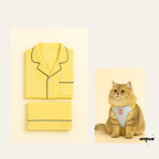 Yellow Striped Matching Set