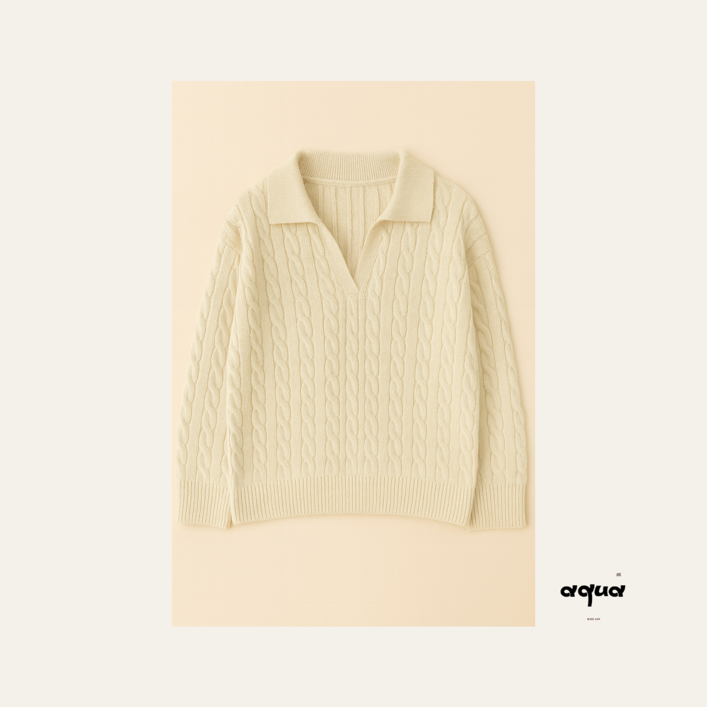 Pajamas Set - Cable-knit Sweater