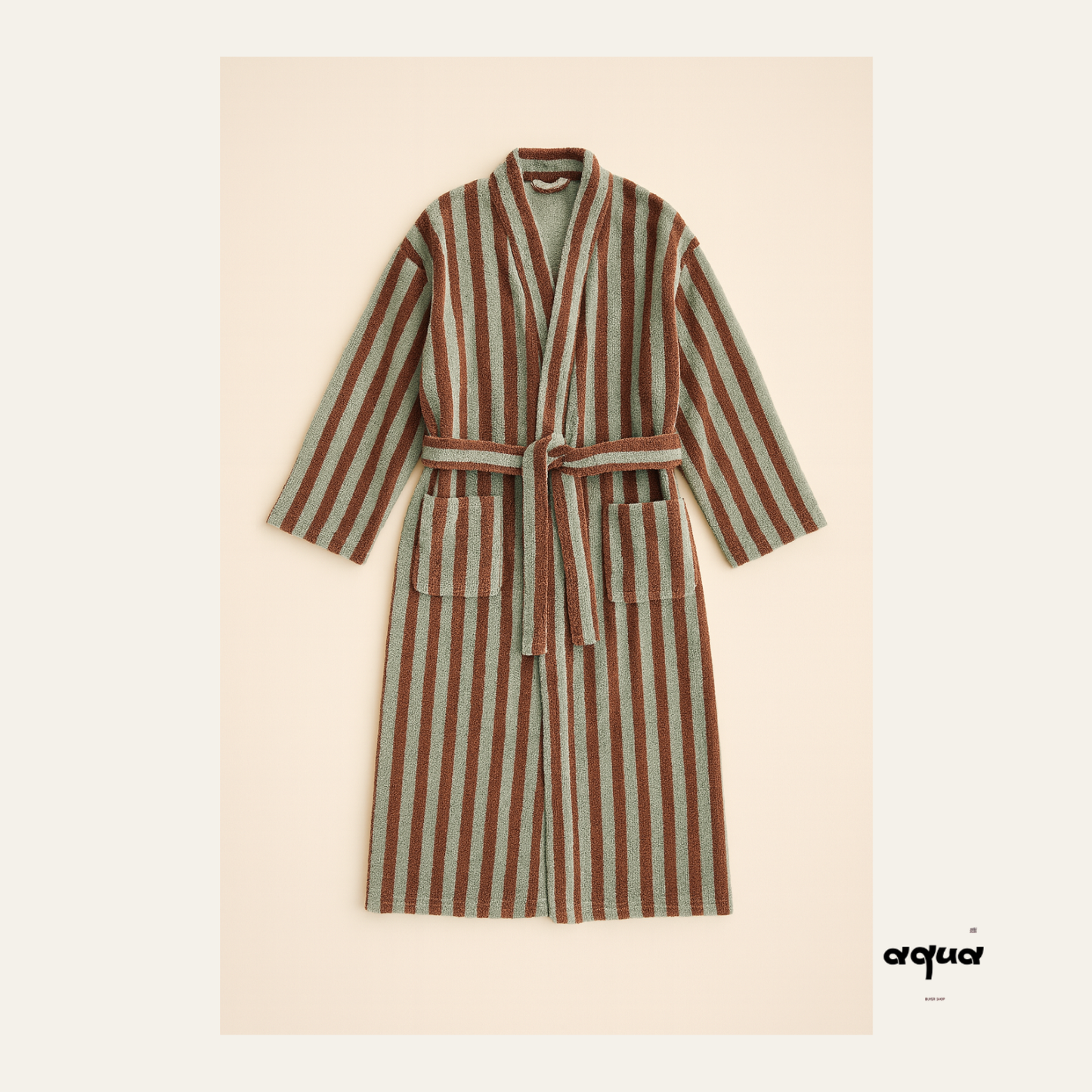 Bathrobe - Striped Hooded