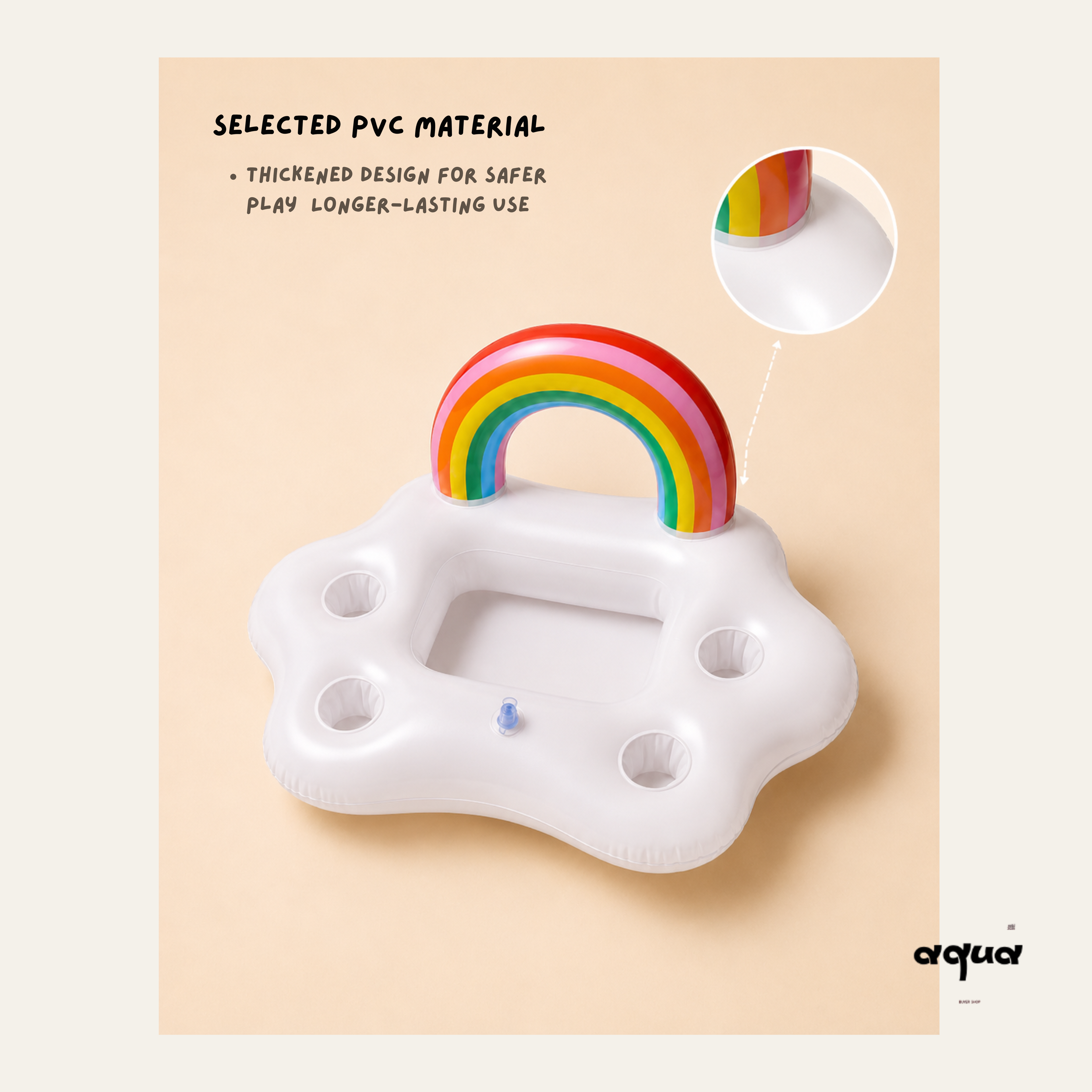 Rainbow Pet Pool Float