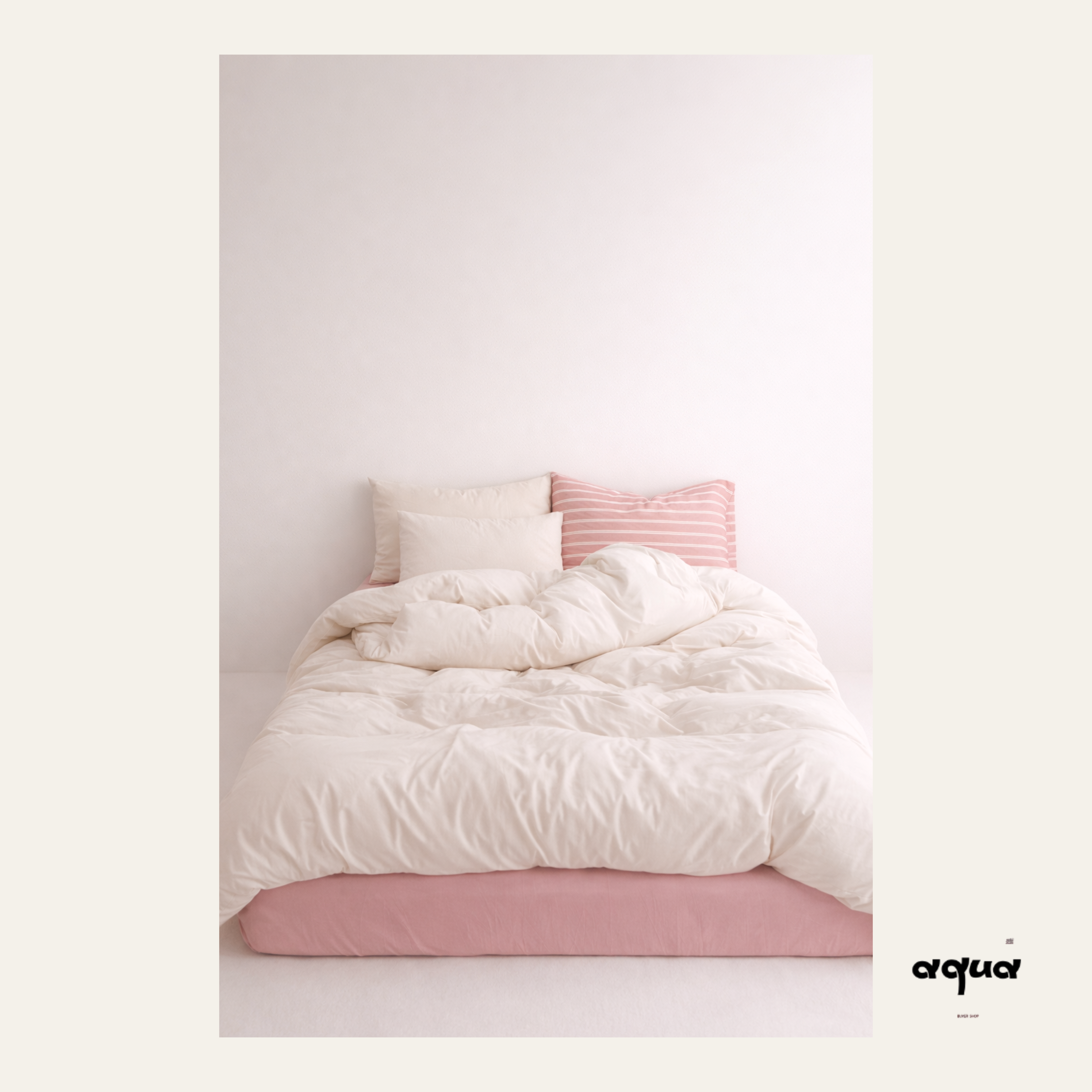 Pink Striped Bedding Set