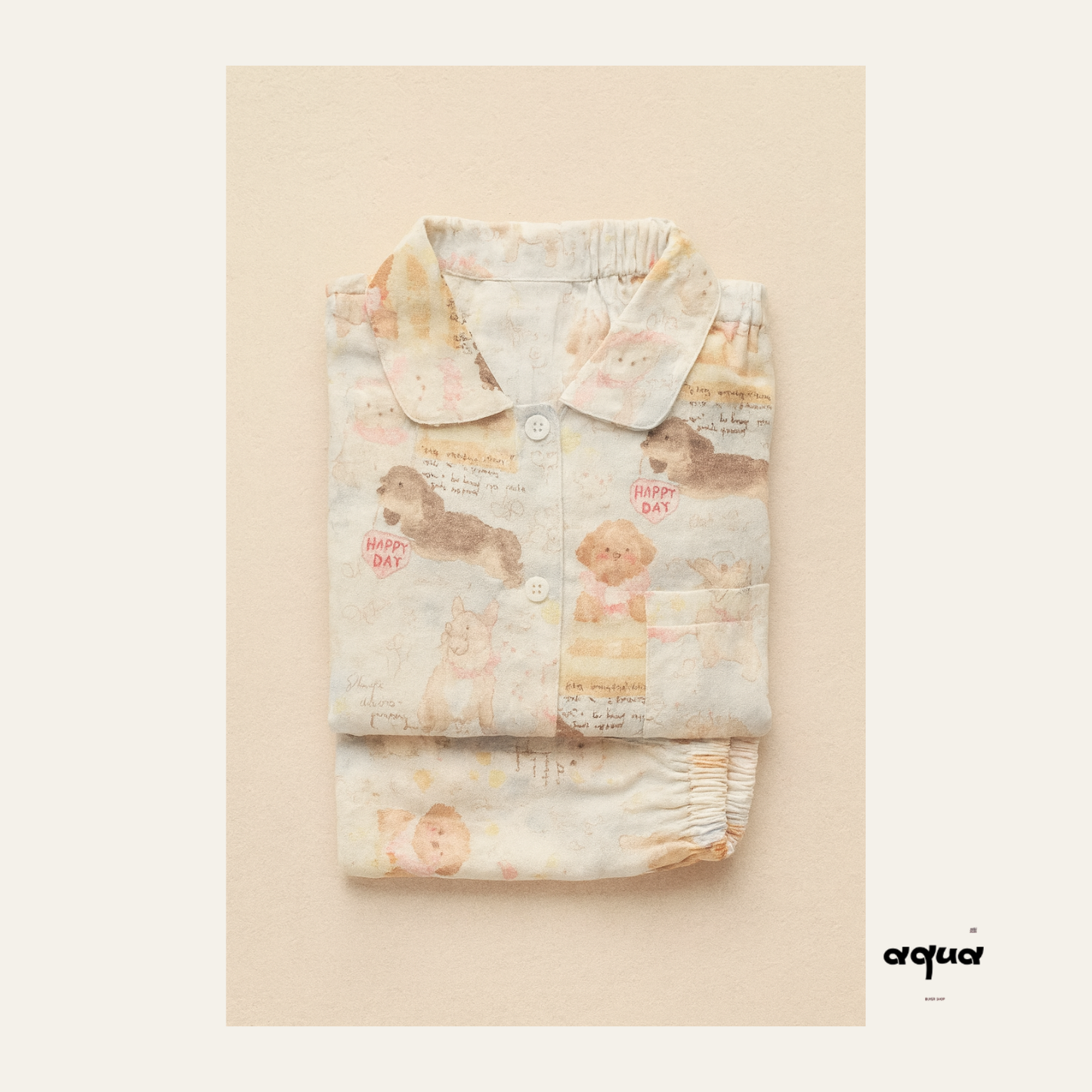 Pajamas Set & pups clothing and bedding - ’Oil Painter‘