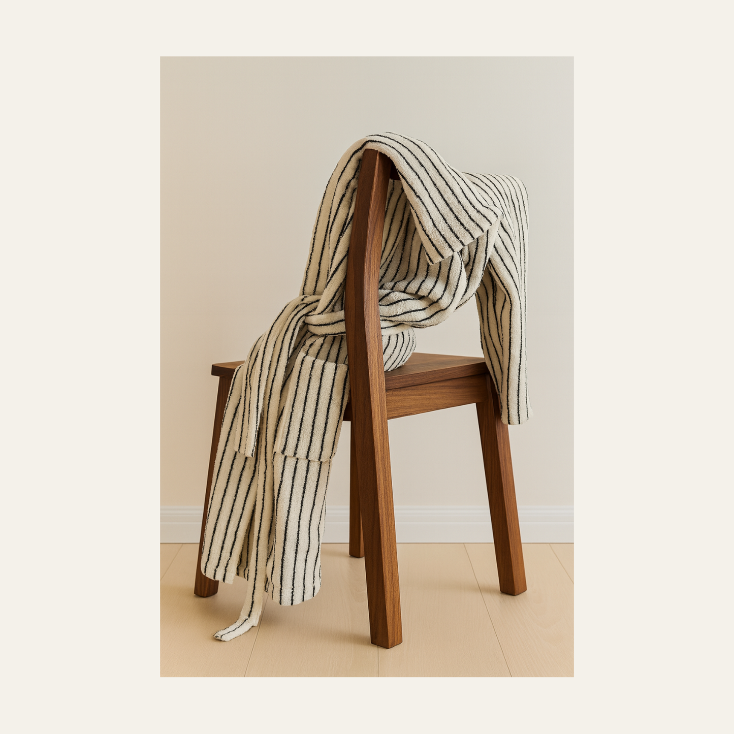 Bathrobe - Striped Hooded