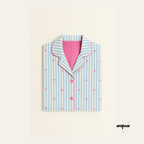 Striped Heart-print Matching Set