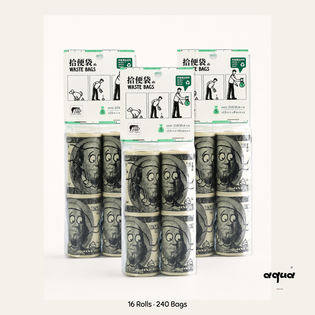 Dollar Print Poop Bag 16 rolls