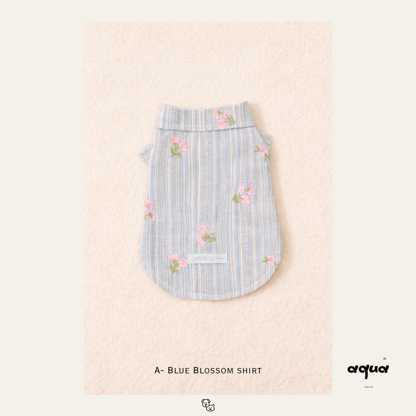 Pajamas Set & Pet Vest - ‘Blossom Bleu’