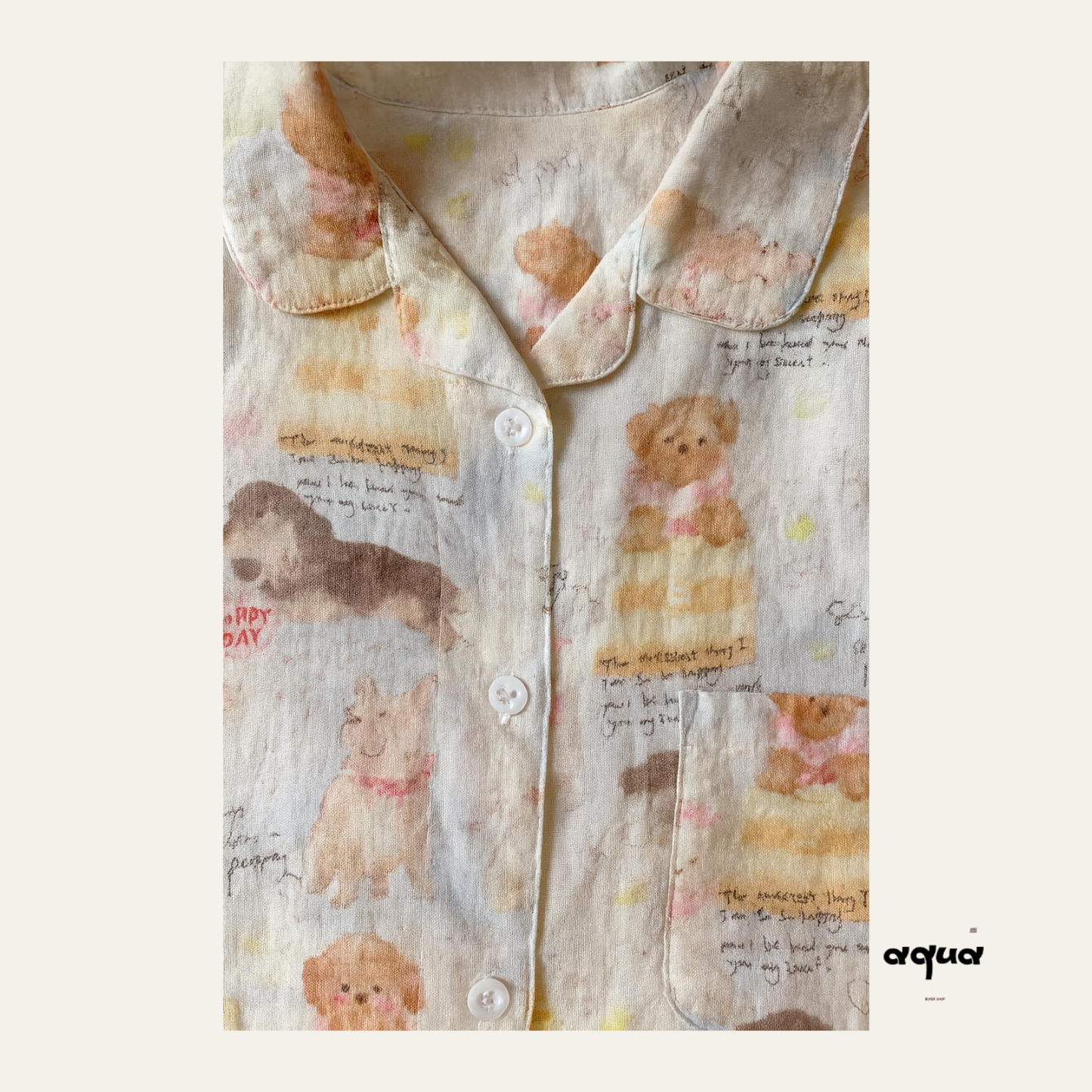 Pajamas Set & pups clothing and bedding - ’Oil Painter‘