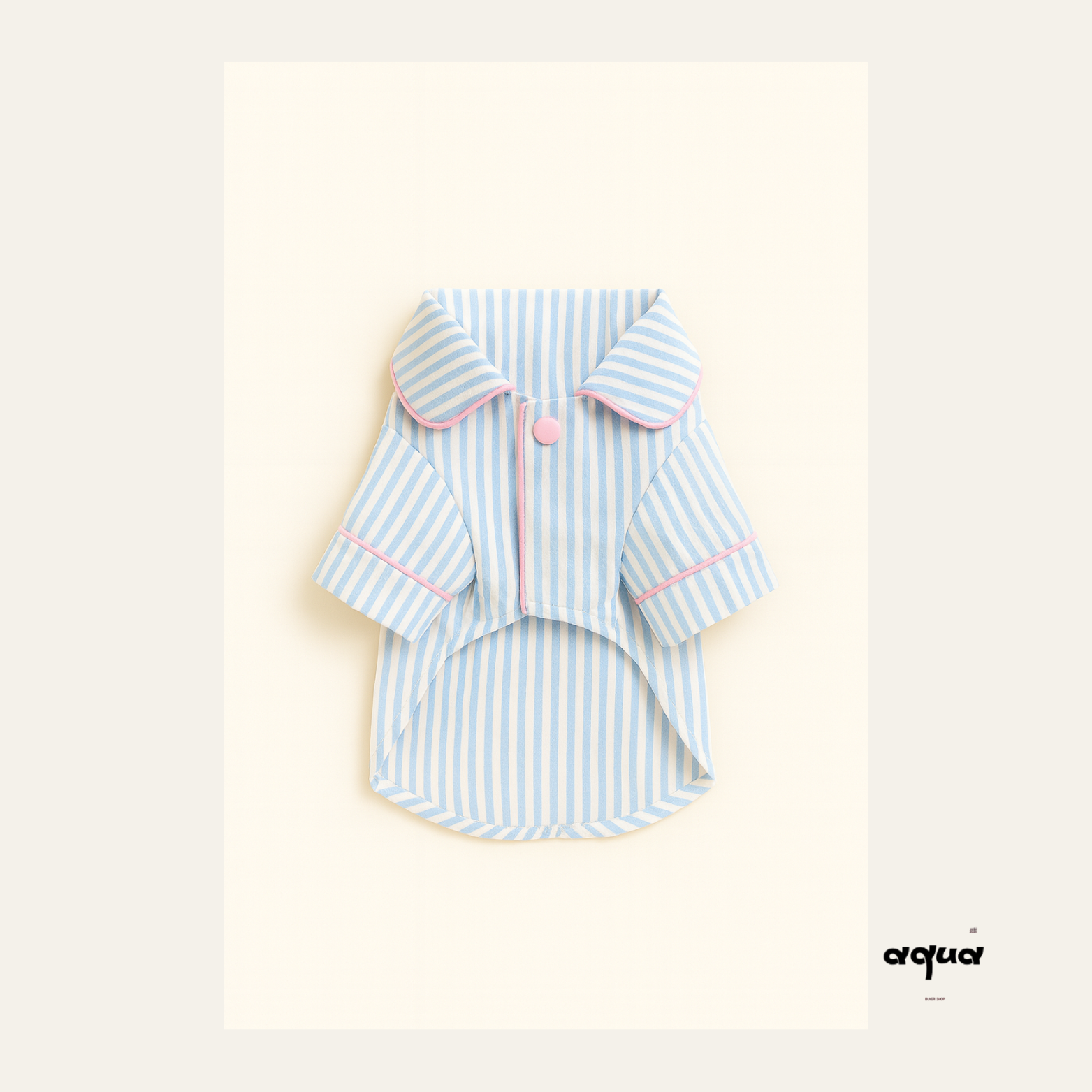 Striped Heart-print Matching Set