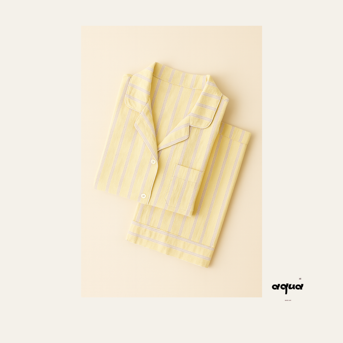 Pajama Set - Color-blocking Stripes