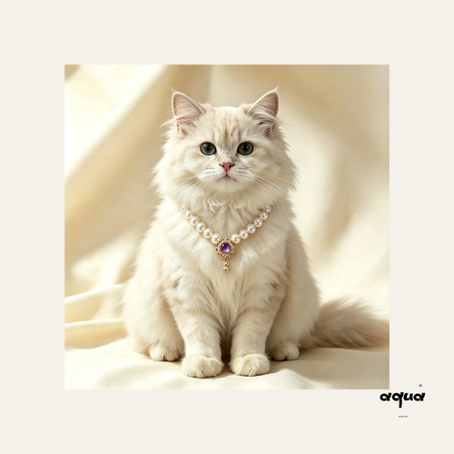 Amethyst Pearl Pet Necklace