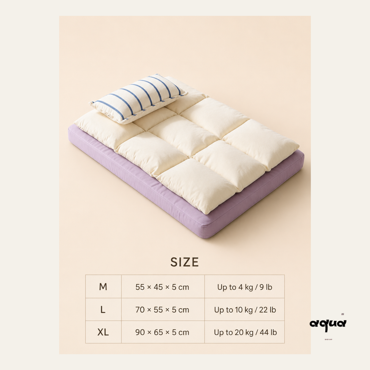 4-Piece Tatami Pet Bed