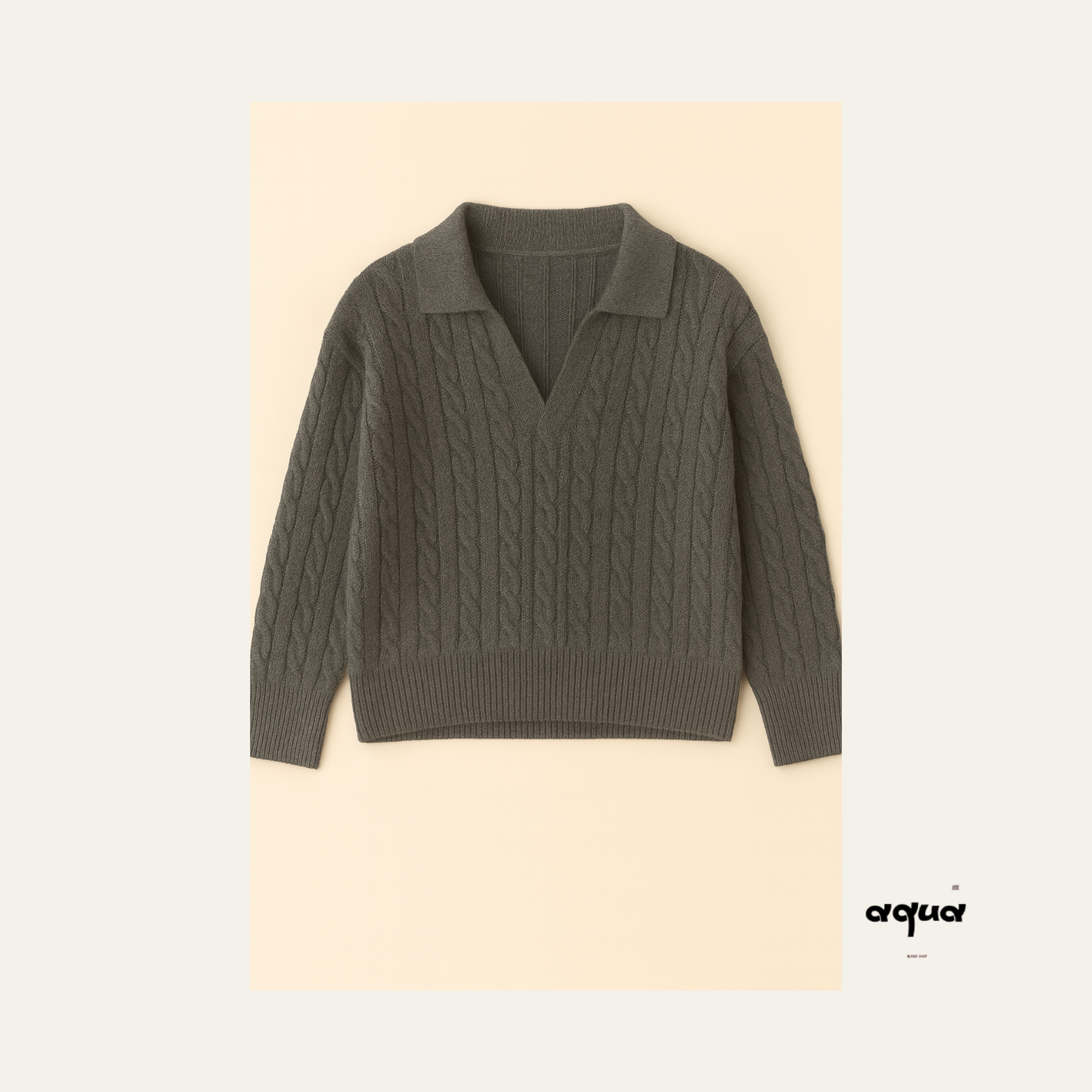 Pajamas Set - Cable-knit Sweater