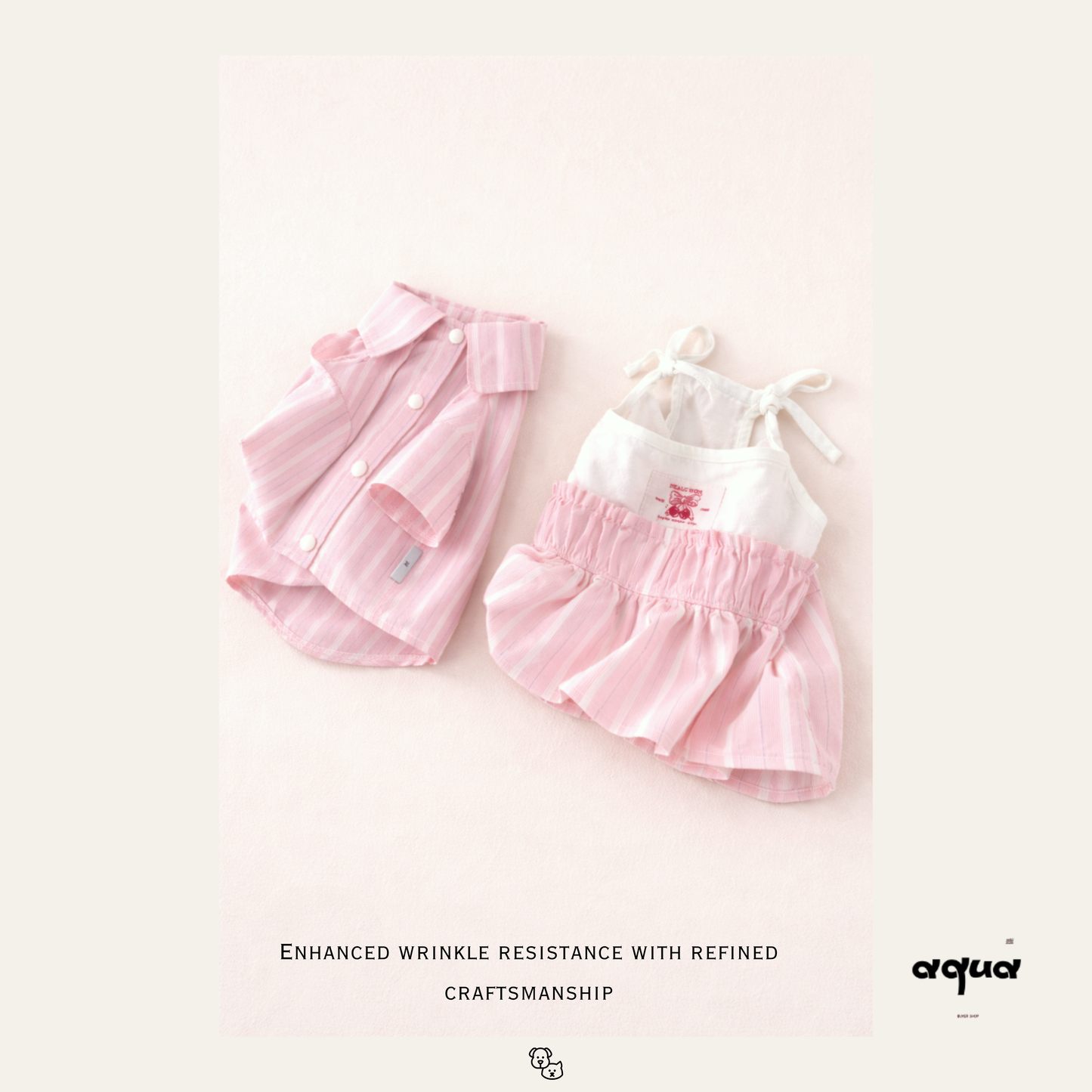 Pajamas Set & Pet Vest - ‘Sakura Soda’