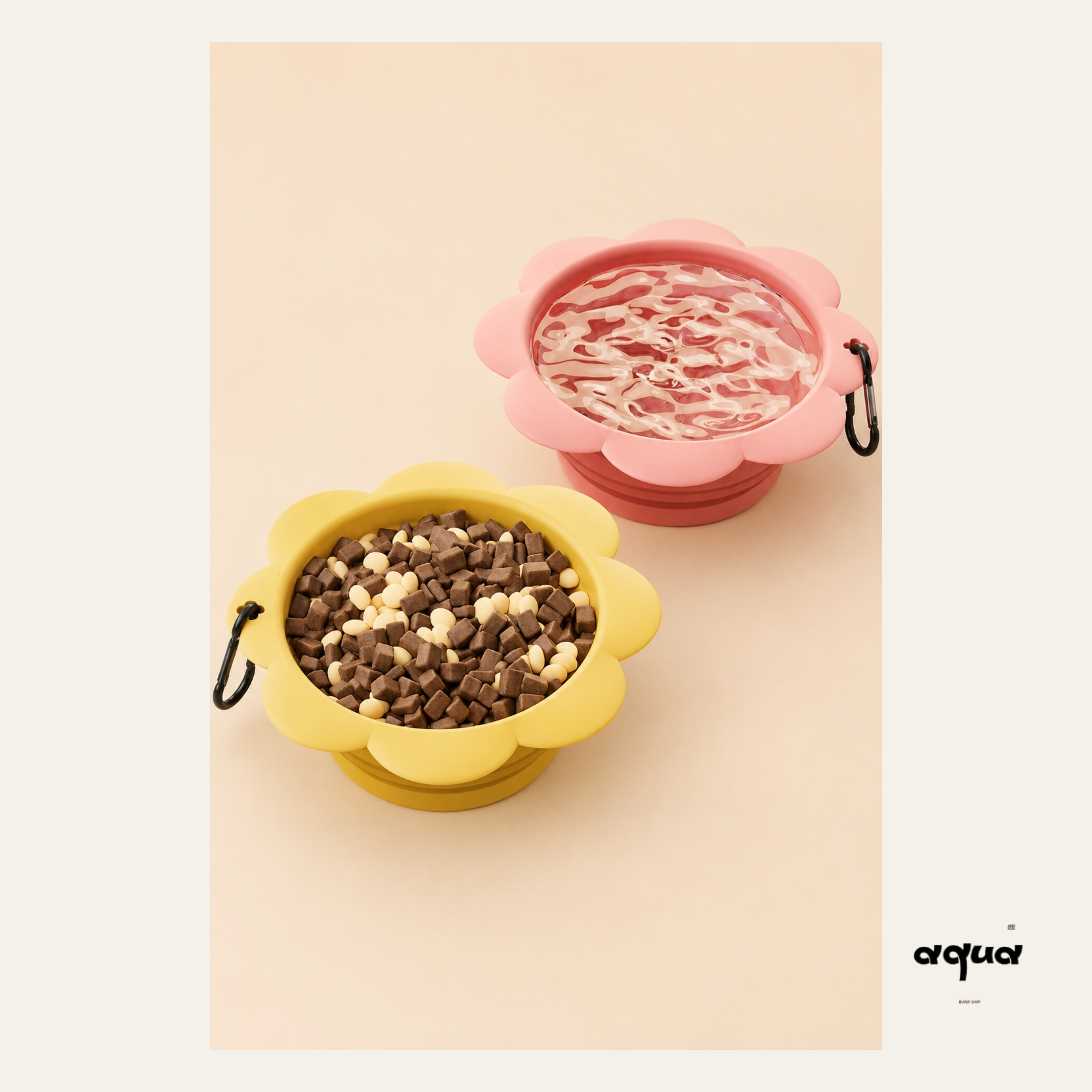 Travel Water Bowl with Bag Clip