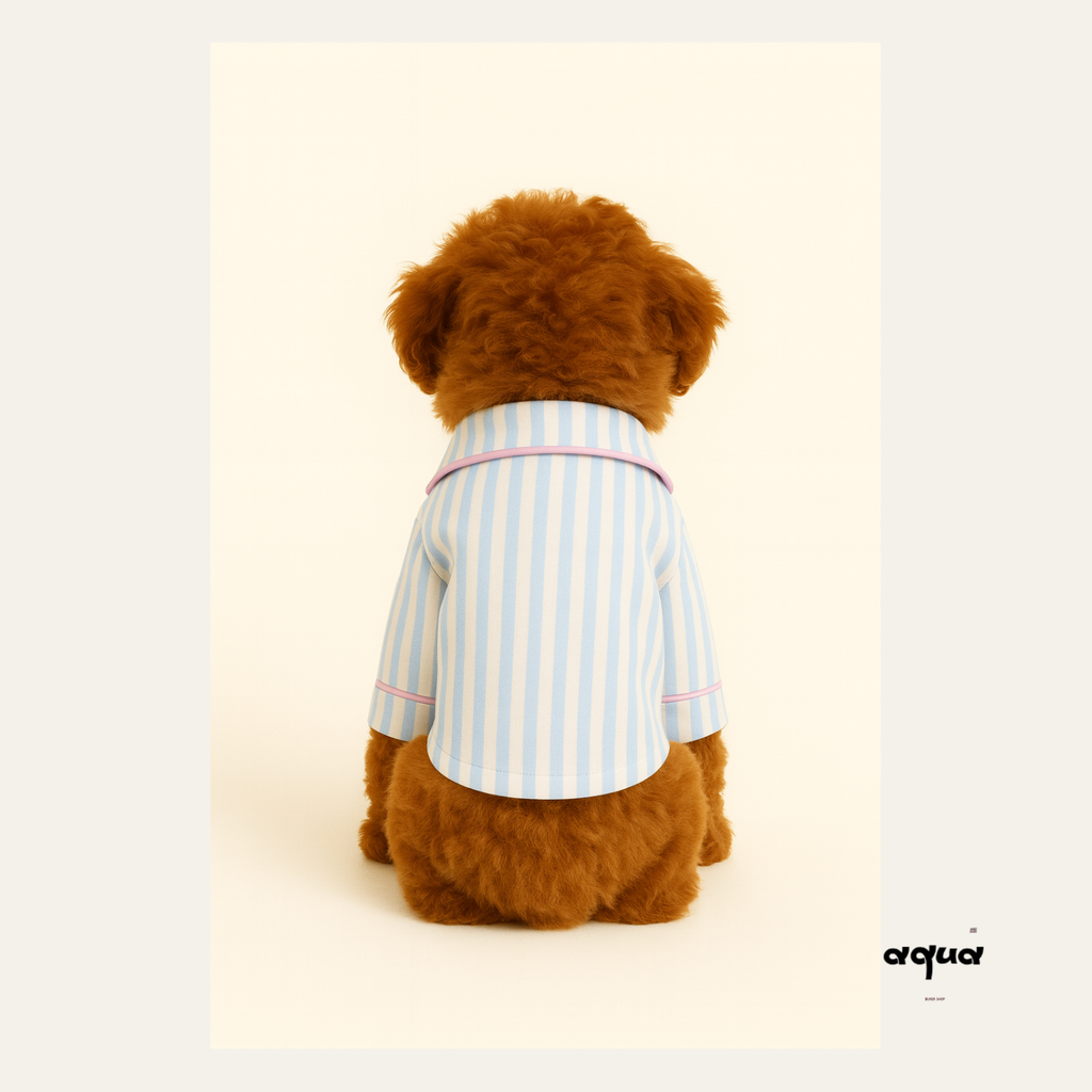Striped Heart-print Matching Set