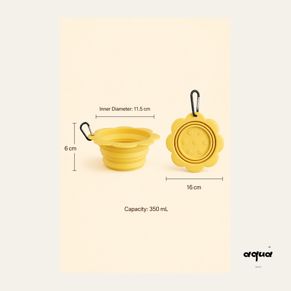 Travel Water Bowl with Bag Clip